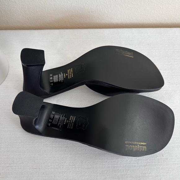 Kenneth Unlisted Cole Black Satin Jeweled Heeled Slip On Sandals Women’s 8.5 - Picture 12 of 12